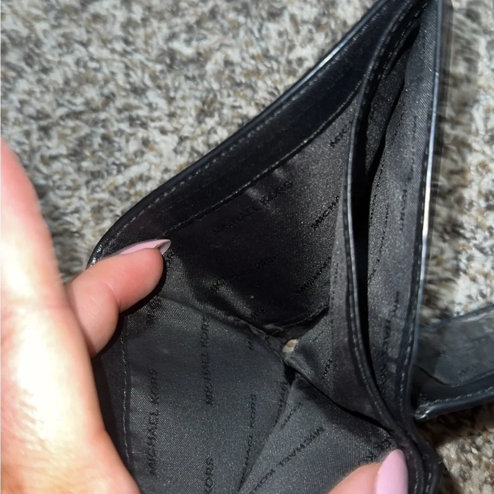 Michael Kors Monogram Black Wallet